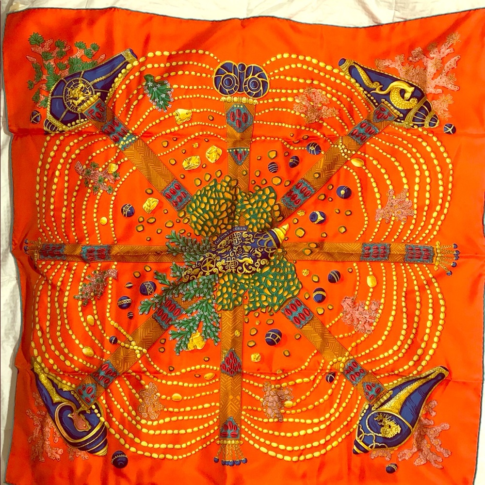 NEW Hermès scarf with tag, box, and bag